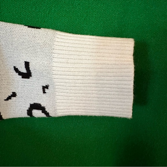 CDM Unique Snow Leopard Green Crew Neck Women’s- M - Cotton blend Sweater - Picture 3 of 8